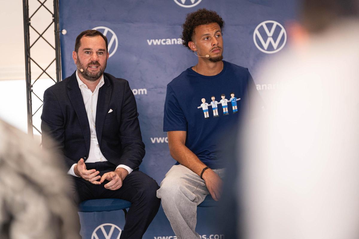 Presentación de Víctor Moreno, Neal Viereck y Grant-Leon Ranos, jugadores del CD Tenerife