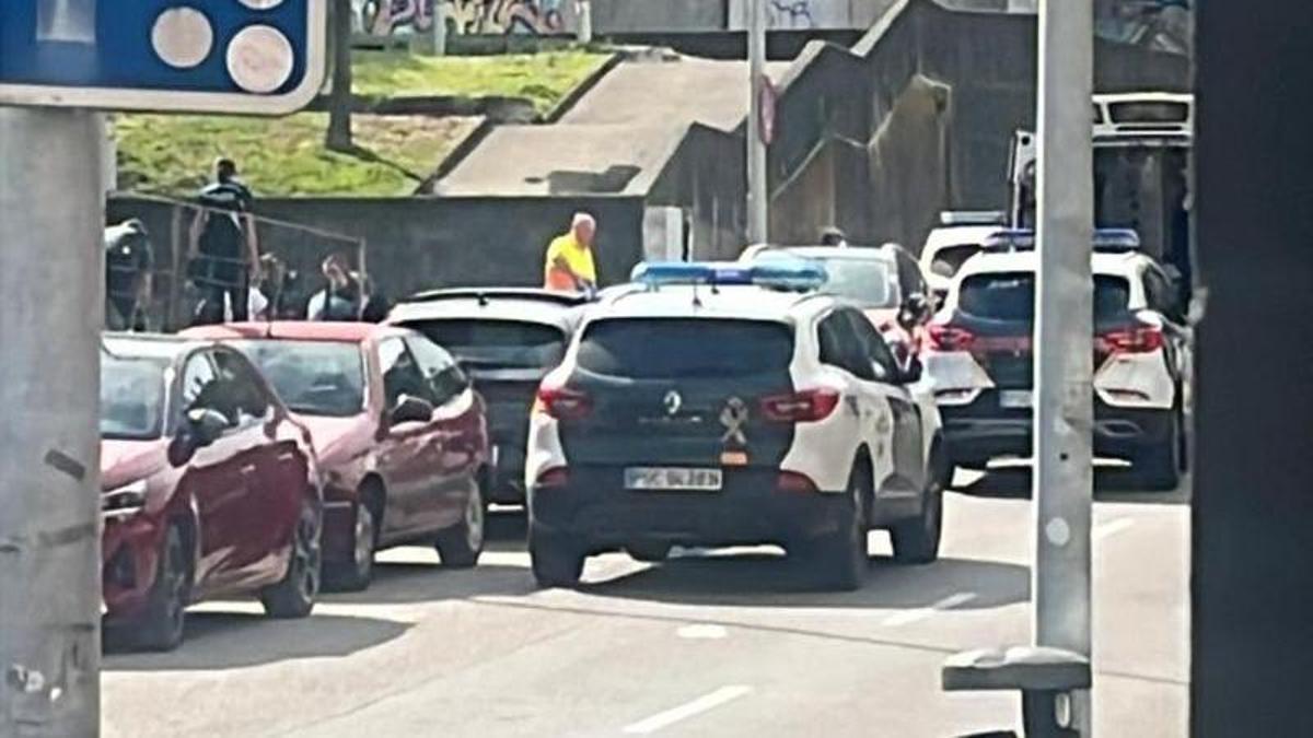 Un momento de la intervención policial