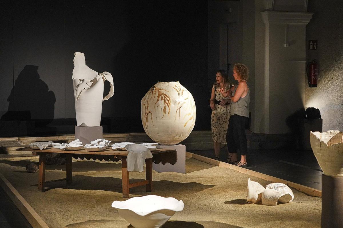 La reinterpretació de Joan Mateu de l'escala de Douglas, a l'exposició de Les Bernardes de Salt.