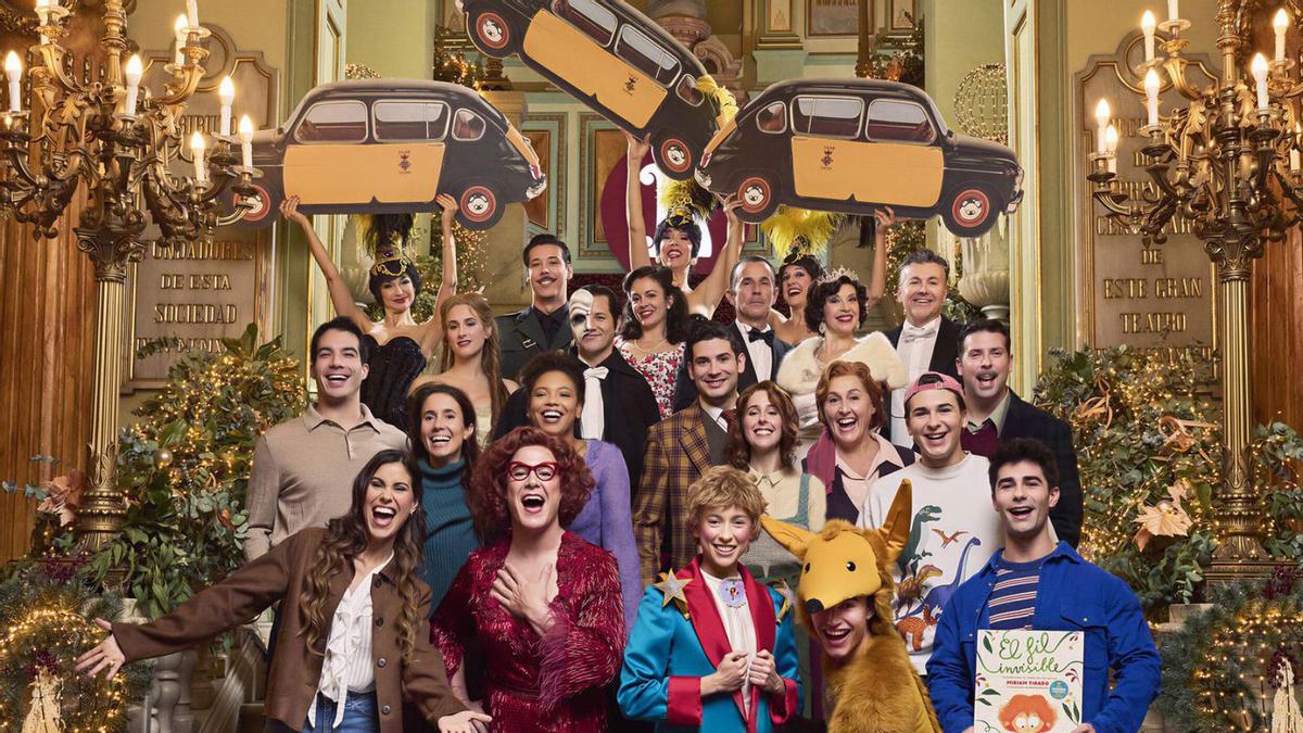 Els protagonistes dels musicals d’aquesta temporada a Barcelona, reunits al Liceu. | DANIEL ESCALÉ