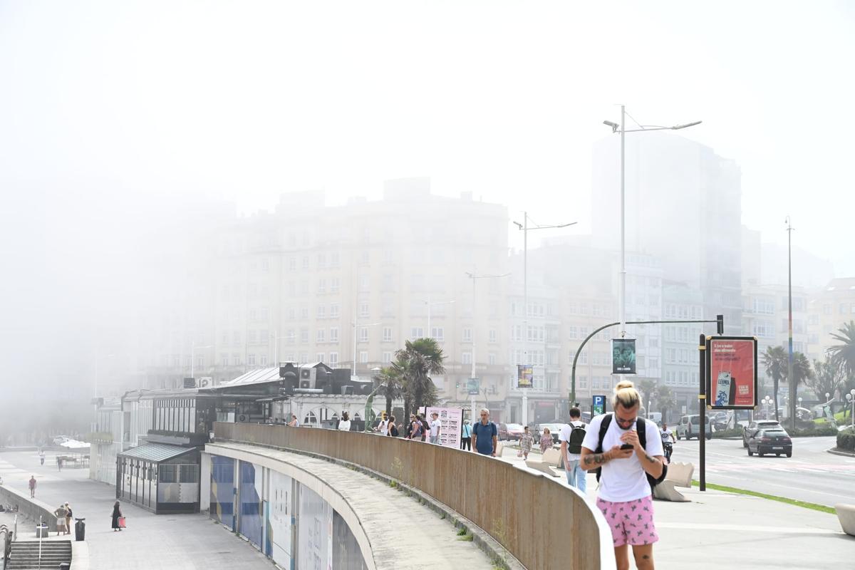 La niebla llega a A Coruña