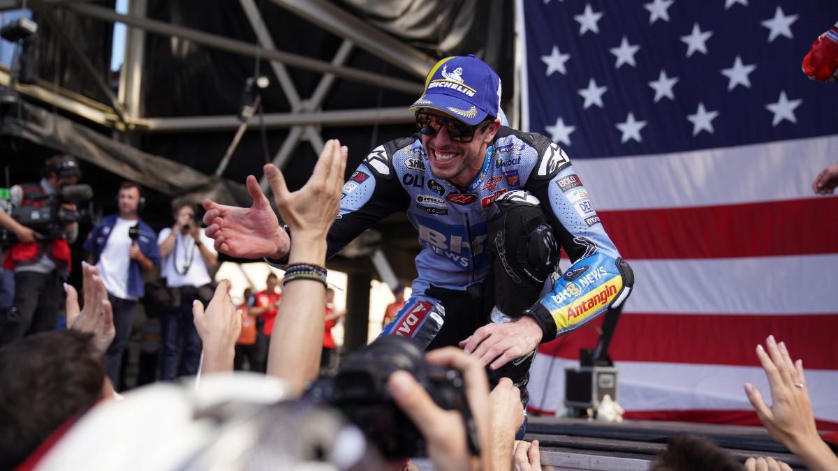 Àlex Márquez, en el podio
