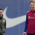 Xavi Hernández y Frenkie de Jong, en una sesión de entrenamiento del FC Barcelona