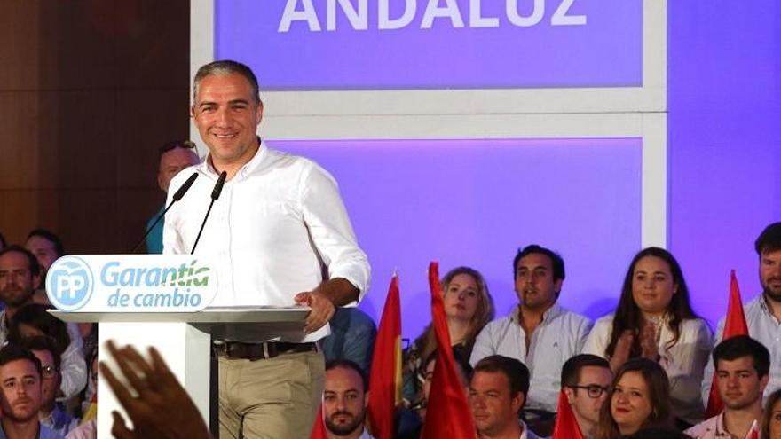 El presidente del PP de Málaga, Elías Bendodo, en un acto celebrado por su partido.