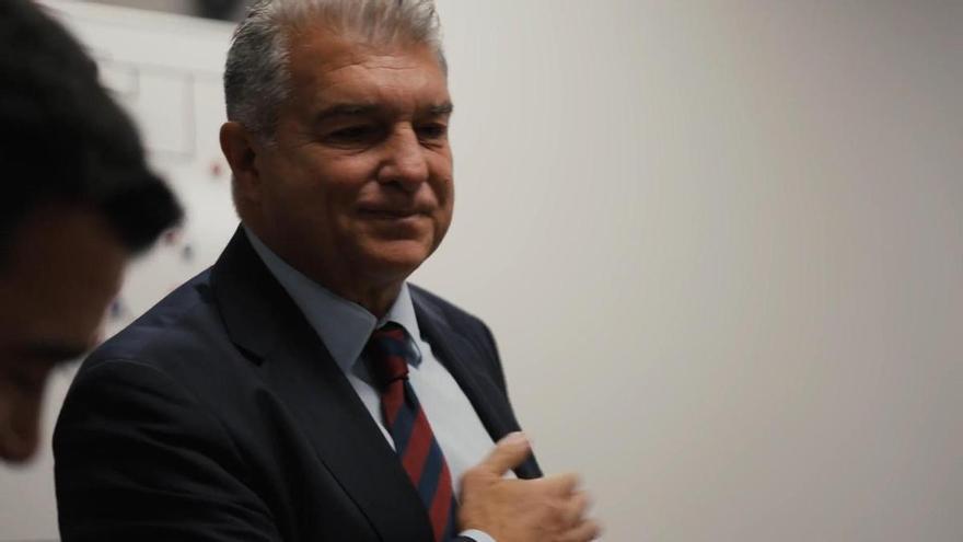 Laporta se emociona en la despedida de los deportistas del Barça