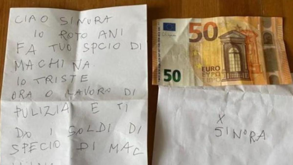 Carta de disculpa de la persona que rompió el retrovisor