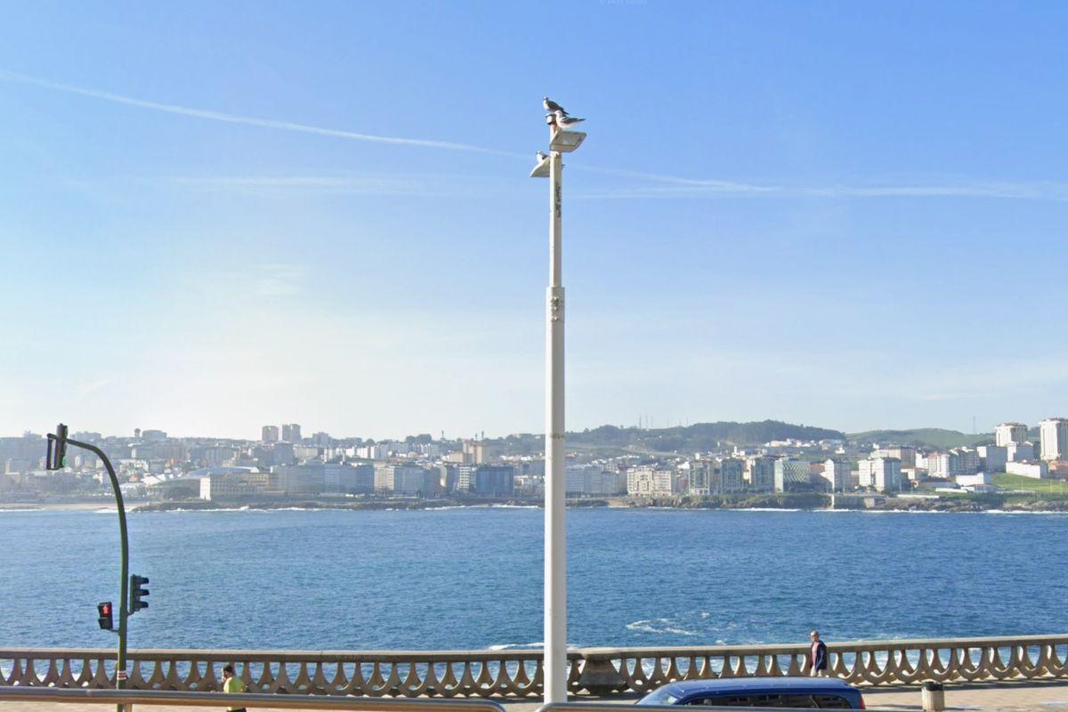 Vistas desde la terraza de La Marítima, en el paseo marítimo de A Coruña.