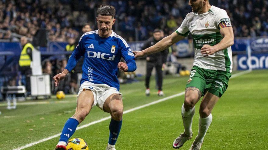 El 1-1 del Real Oviedo en el Real Oviedo 1-1 Elche de la jornada 31 de LaLiga Hypermotion