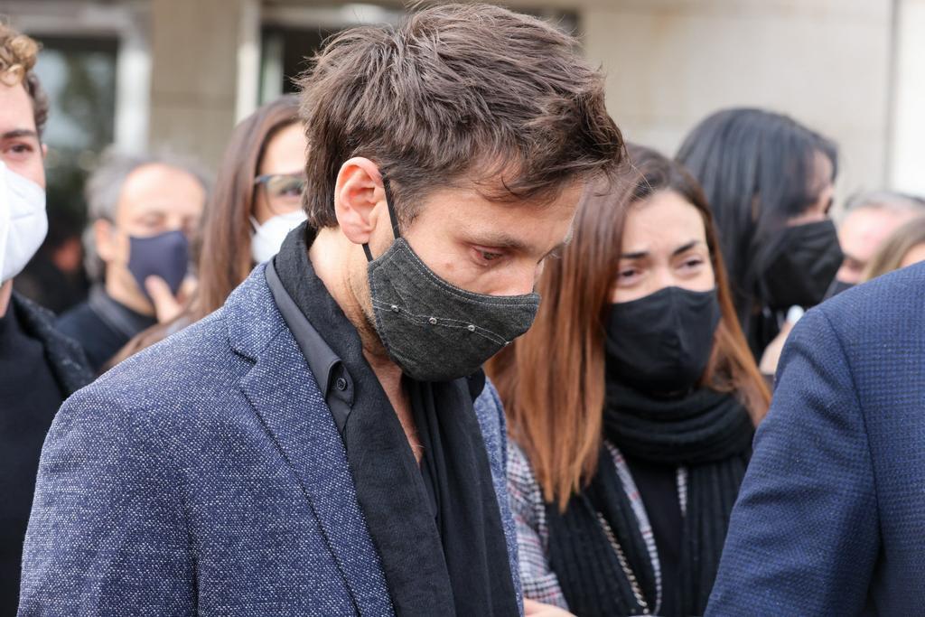 Javián en el entierro de Álex Casademunt