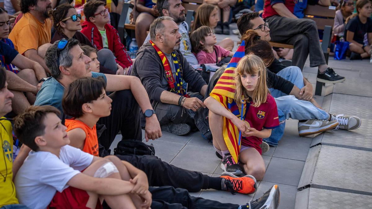 Ambiente en Barcelona por la  final de la Champions femenina Barça-Arsenal