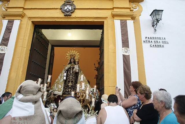 La Virgen del Carmen procesional por las calles de Córdoba