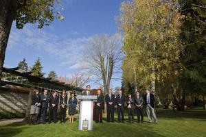Patxi López intervé durant la commemoració a Ajuria Enea del Dia de la Memòria per recordar les víctimes del terrorisme d’ETA, dels GAL i de l’extrema dreta.