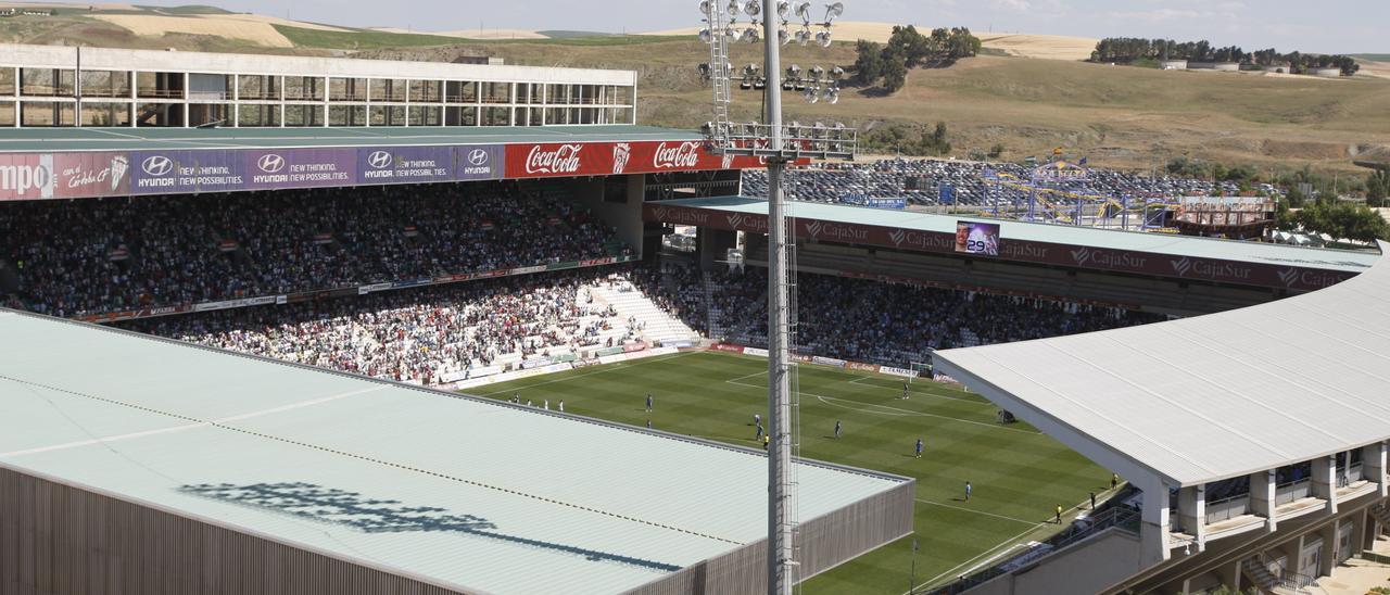 Vista aérea de El Arcángel, nuevo campo de Primera RFEF para la próxima temporada, 2022-23.