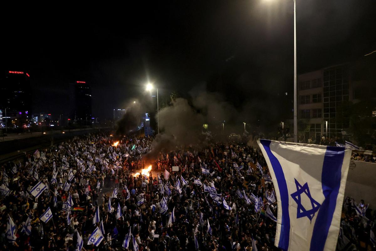 Nueva jornada de protestas en Israel contra la reforma judicial de Netanyahu