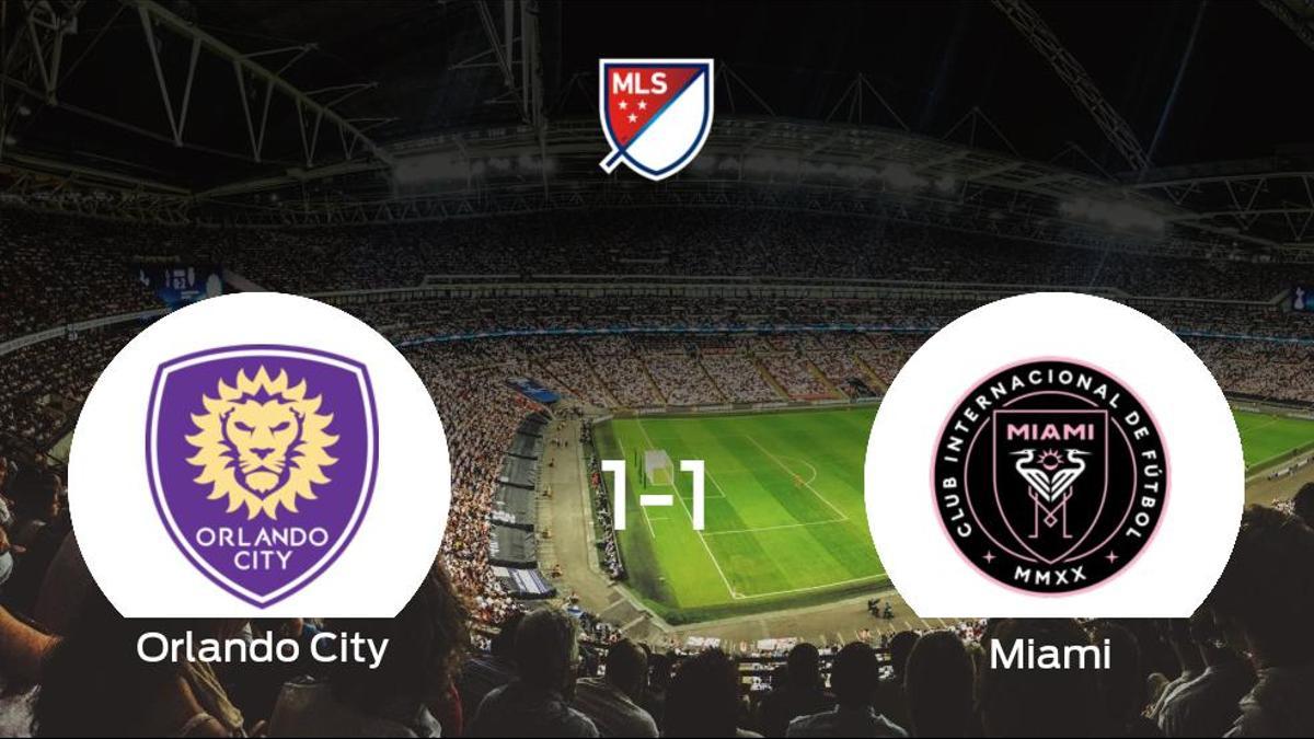 El Orlando City y el Inter de Miami se reparten los puntos y empatan 1-1