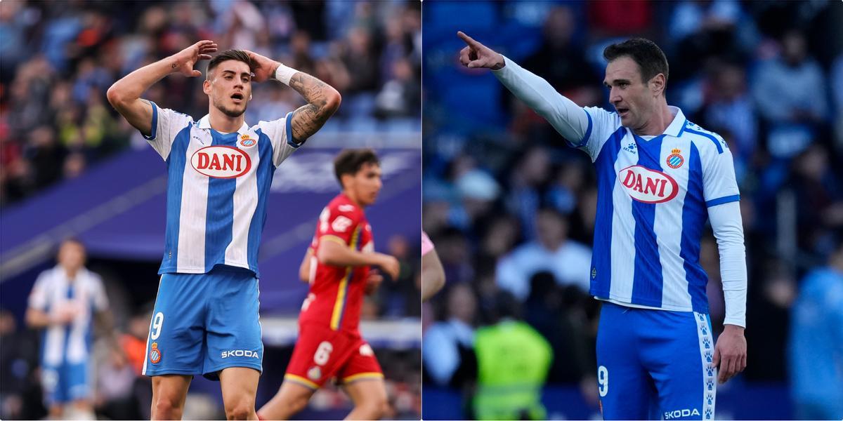 Roberto Fernández y Kike García, los '9' del Espanyol