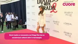 Pelayo y Gloria Camilia se reencuentran en el estreno de 'El diablo se viste de Prada 2'