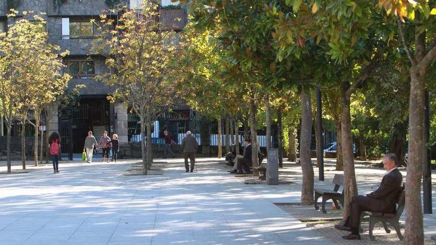 La zona central del Jardín del Posío, que también será objeto de los trabajos de mejora de los alumnos del obradoiro. // Iñaki Osorio