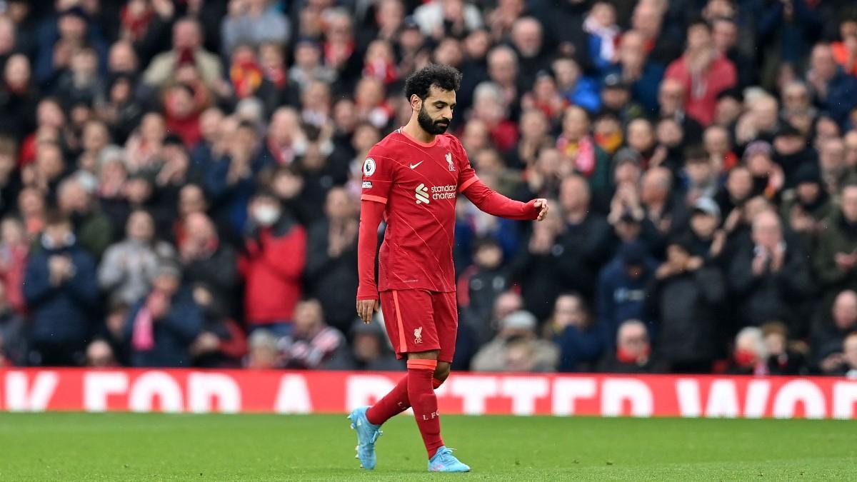 Salah en un partido con el Liverpool