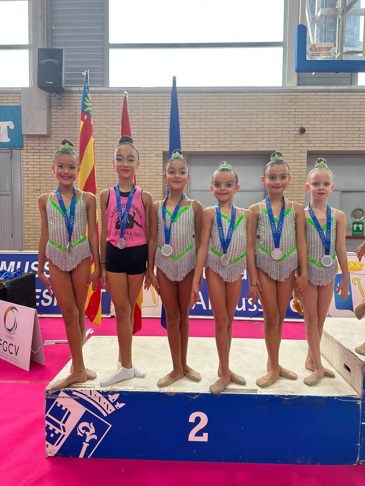 Las imágenes del club de gimnasia Les Marines en el campeonato provincial