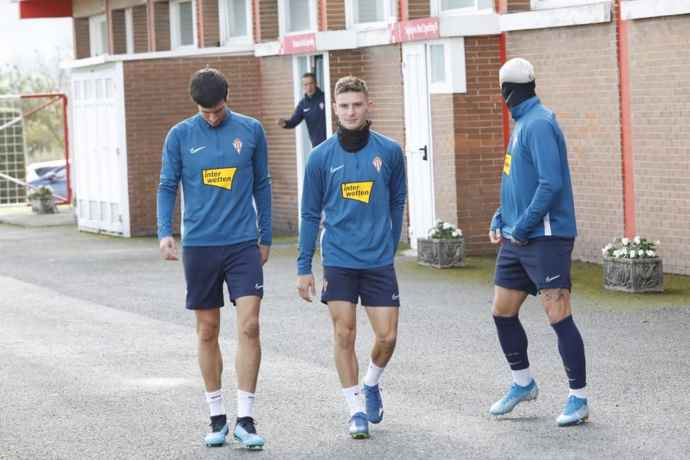 Entrenamiento del Sporting en Mareo.