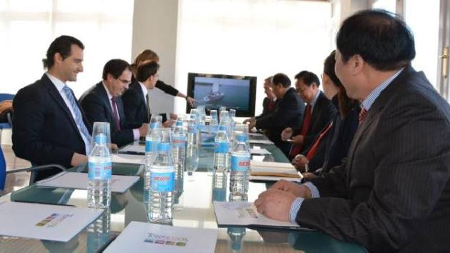 Interés asiático Reunión con representantes de Huizhou