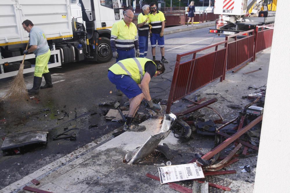 Accident de trànsit a la zona dels Maristes de Girona