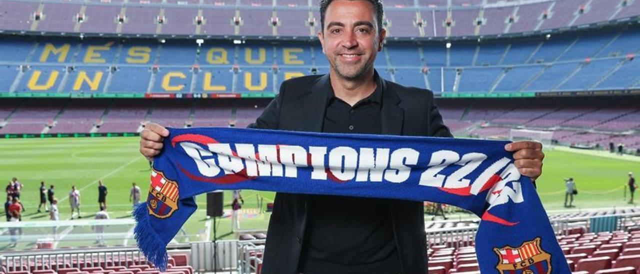 Xavi, en la imagen con la bufanda.