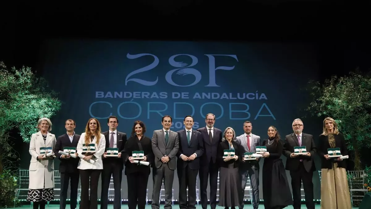 Córdoba entrega las Banderas de Andalucía 2026 a diez ejemplos "que hacen de esta tierra un lugar mejor"