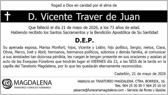D. Vicente Traver de Juan