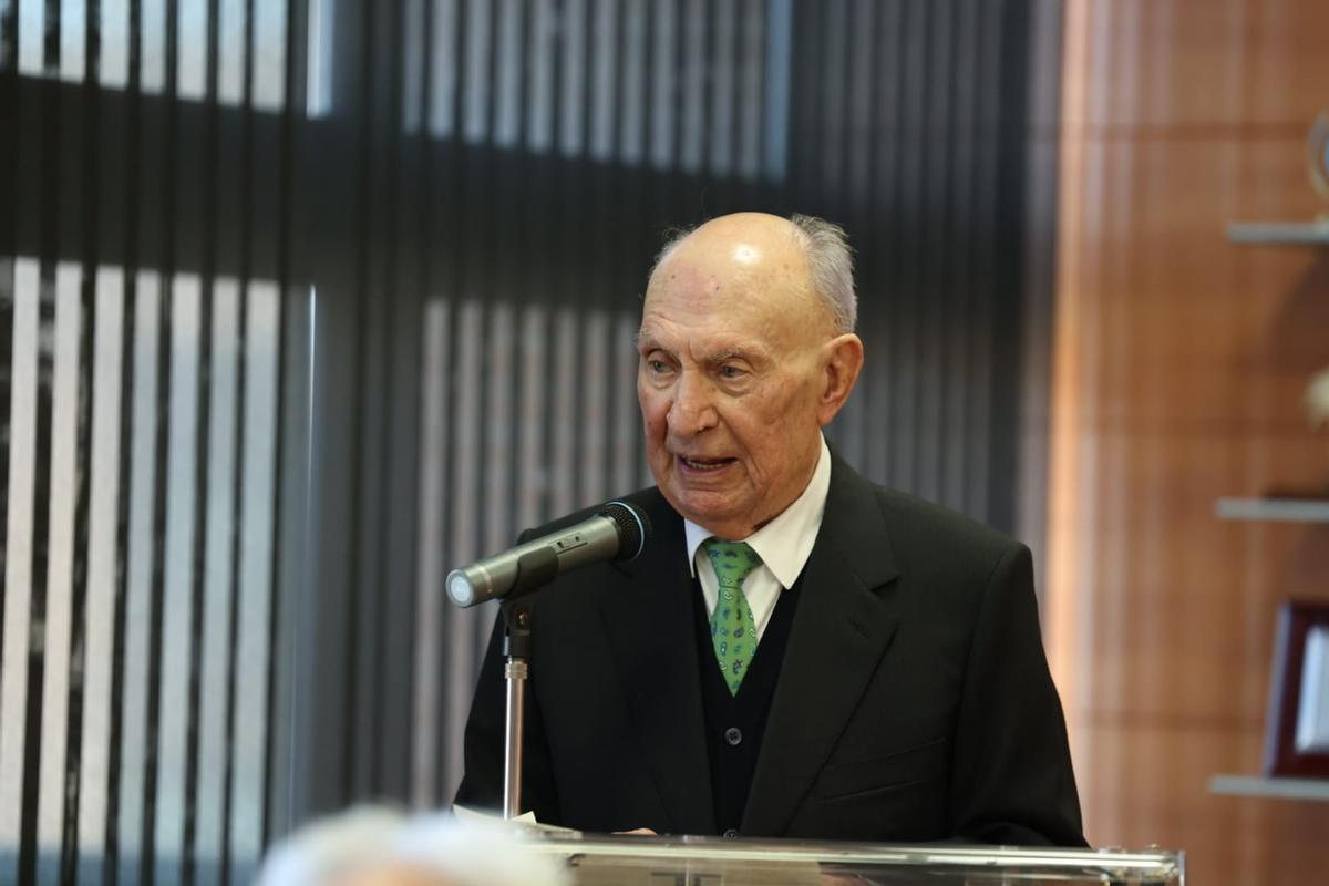 Jaume Alsina, este jueves durante el homenaje que le ha rendido la Feria de Zaragoza.