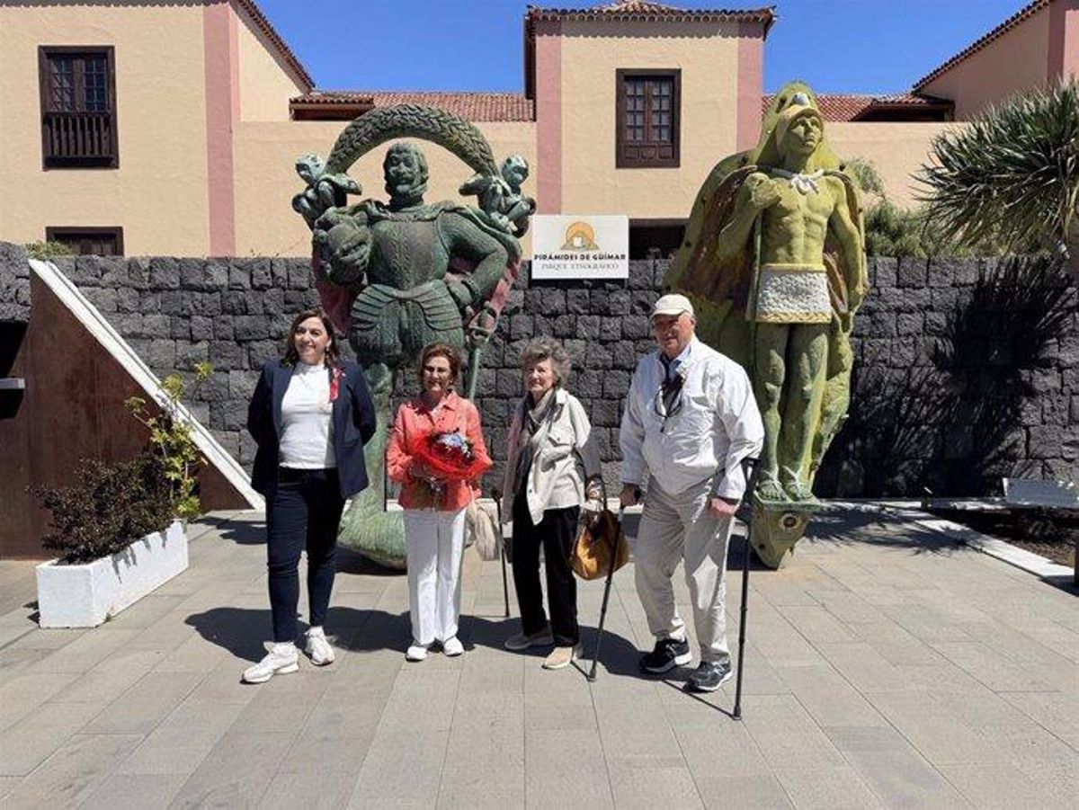 The Kings of Norway Visit the Pyramids of Güímar in Tenerife