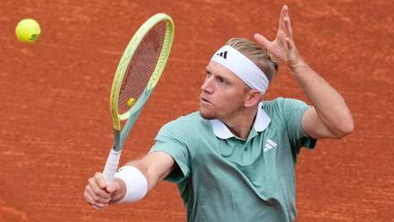 Alejandro Davidovich, en su partido contra Dusan Lajovic en Barcelona