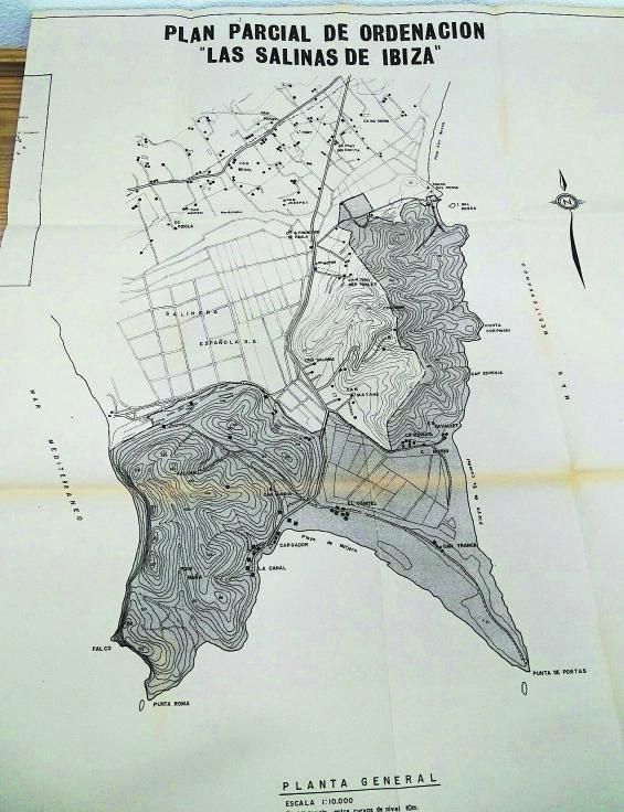 Zona edificable del plan parcial de ses Salines. Del libro ‘Ses Salines: l’orgull d’un poble’. | ARCHIVO SANT JOSEP