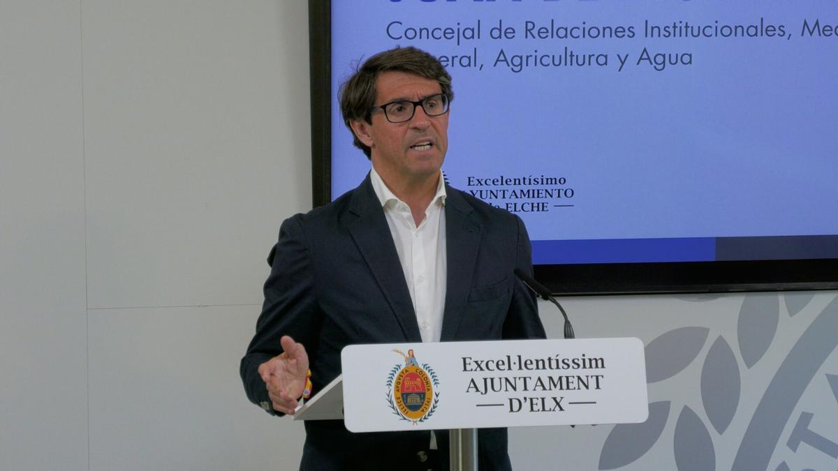 Juan de Dios Navarro, quien ha hecho las declaraciones como concejal del Ayuntamiento de Elche