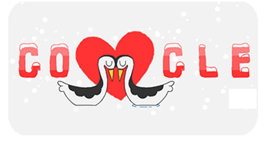 Los Juegos Olímpicos de Invierno celebran San Valentín en el doodle