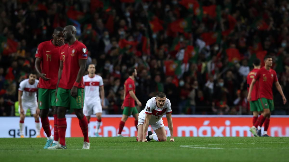 Desolación de Turquía al final de su duelo contra Portugal.