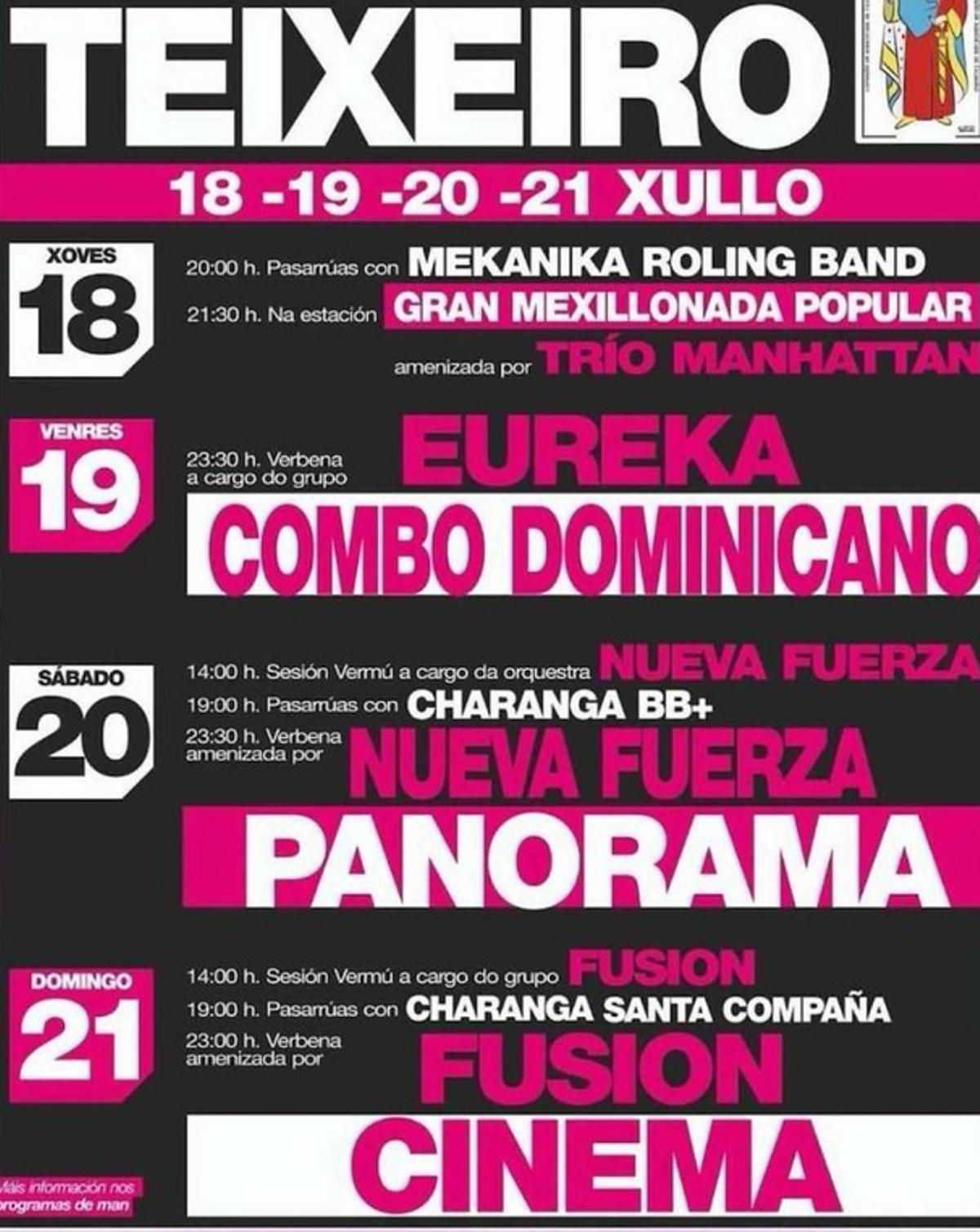 Cartel de las fiestas de Teixeiro