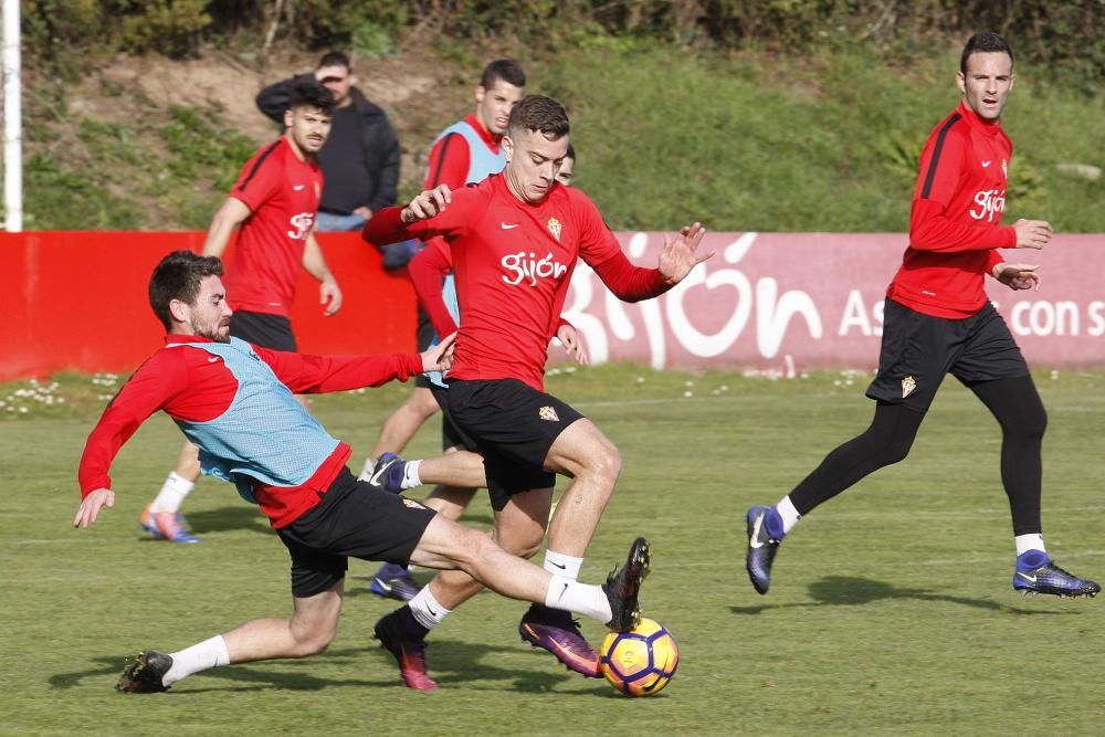 Entrenamiento del Sporting en el segundo día del año