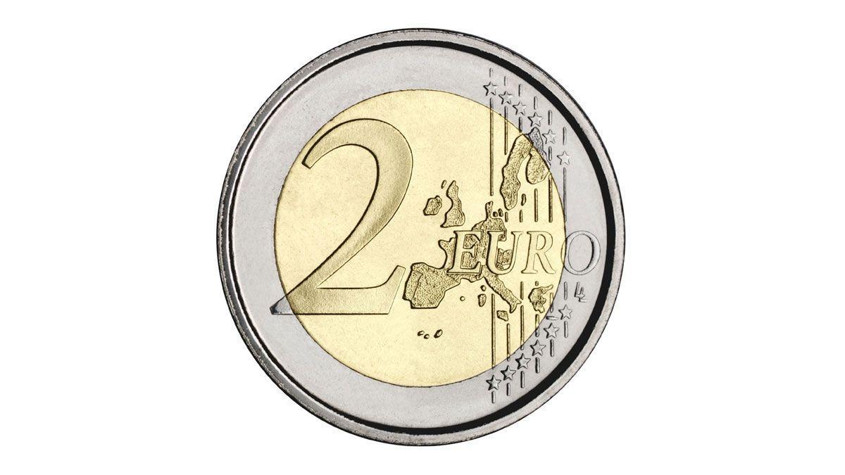 Moneda de dos euros.