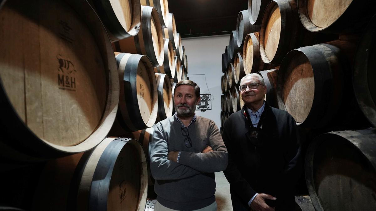 Marco Antonio Arce y Miguel del Pino, en las Bodegas del Pino.