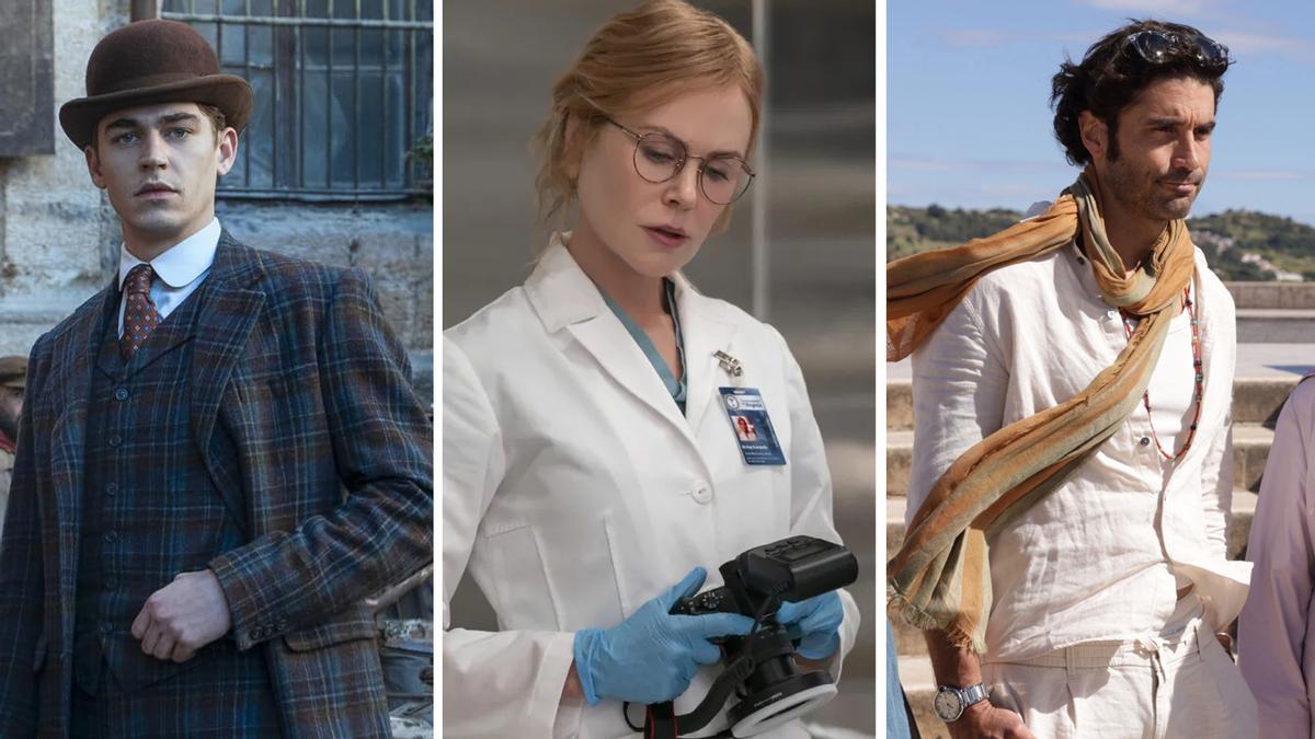 Hero Fiennes Tiffin en la serie 'El joven Sherlock', Nicole Kidman en 'Scarpetta' y Álex García en 'Si es martes, es asesinato'