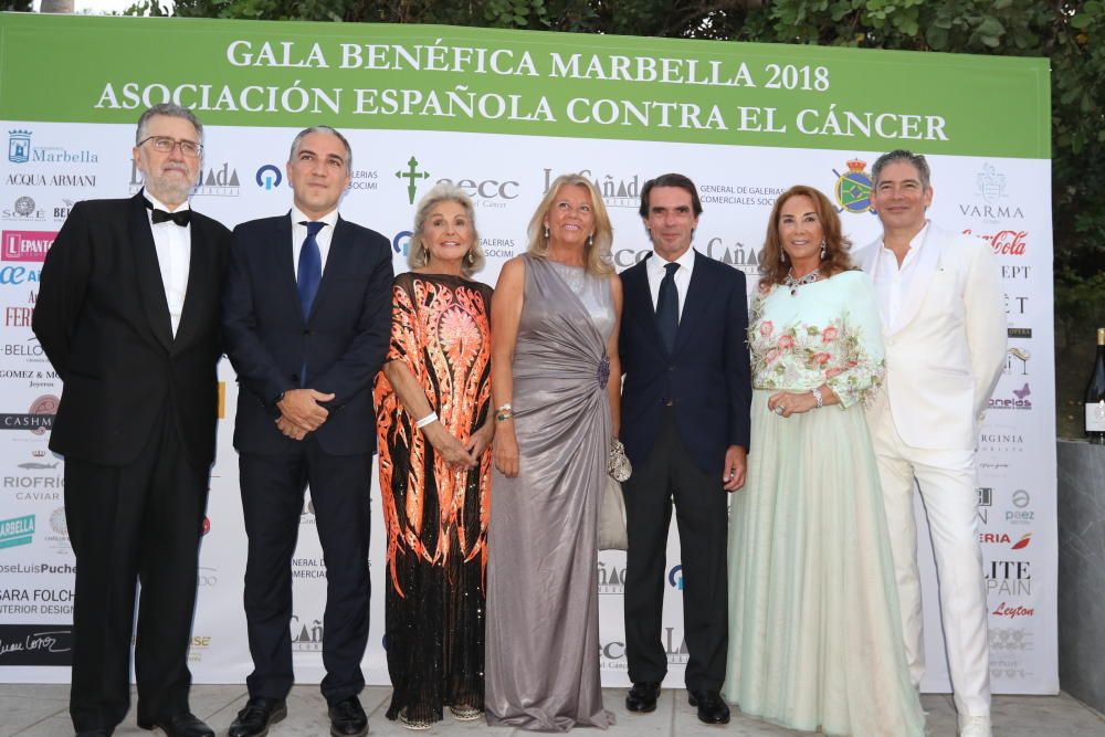 José María Aznar, Manolo Santana e Inés Sastre, entre los asistentes a la XXXV Cena de Gala de Marbella