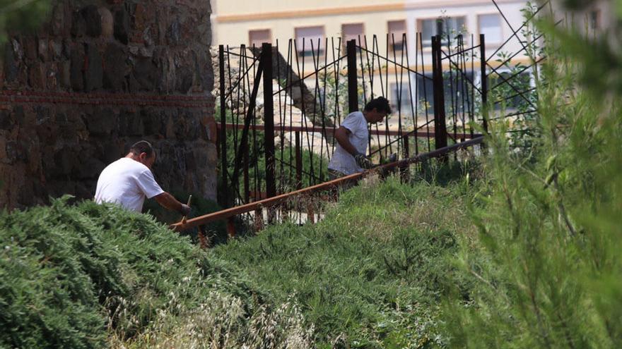 Imagen de la pasarela-mirador de la Alcazaba.