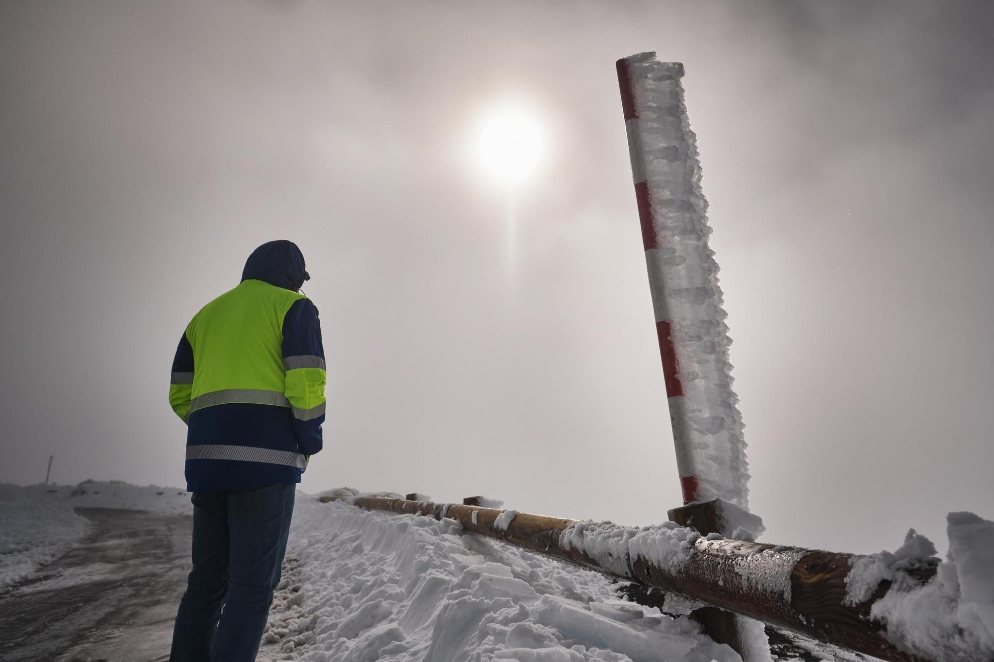 La nieve que dejó 'Filomena' en el Teide