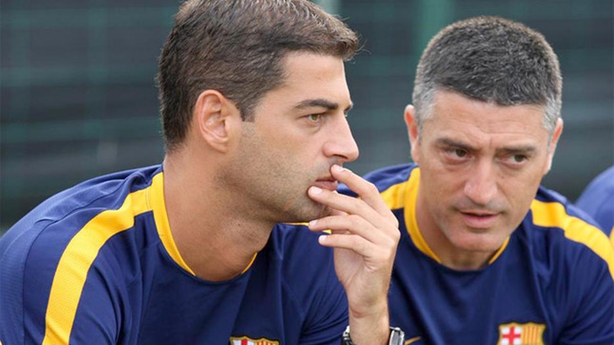 Gerard López y García Pimienta tienen muy claro lo que quieren de este Barça B