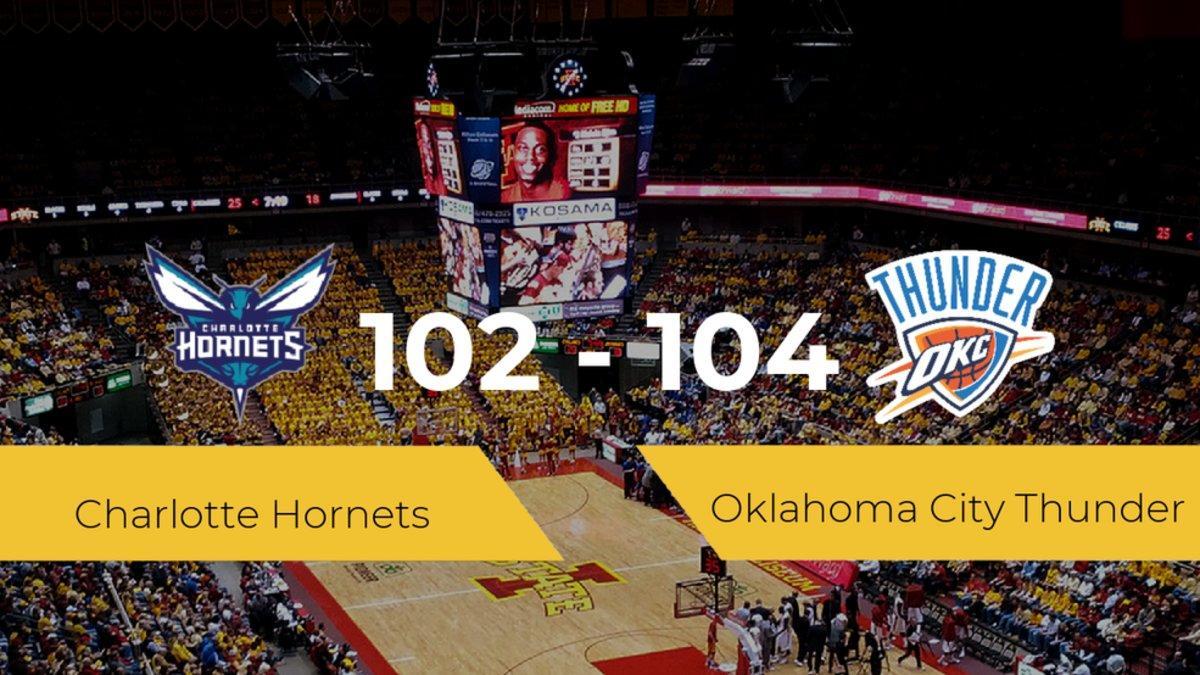Oklahoma City Thunder gana a Charlotte Hornets (102-104)