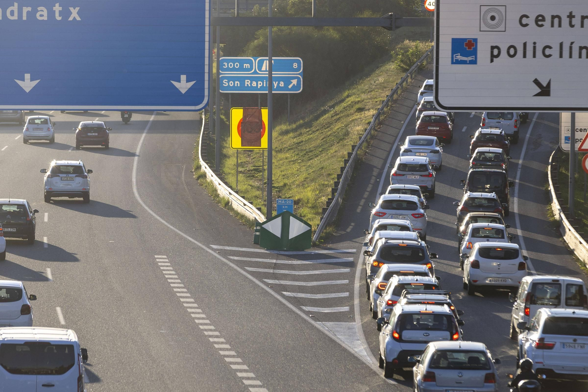 Vía de Cintura de Palma: Las fotos de las nuevas señalas con la limitación de velocidad a 100 kilómetros por hora