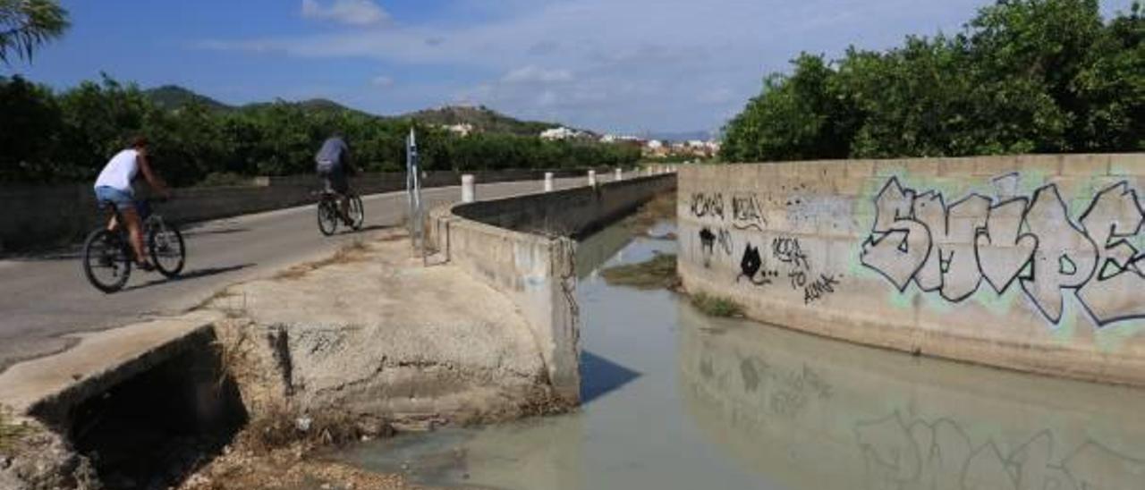 Un vertido contaminante mata la flora y fauna del tramo final del río Alfadalí