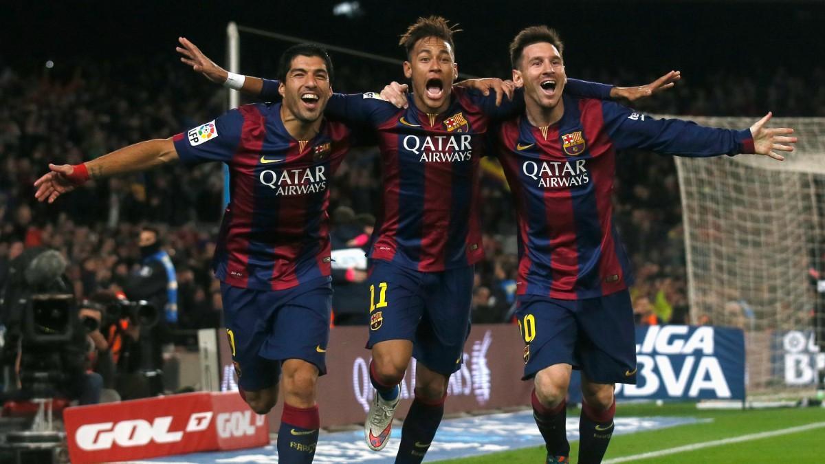 Suárez, Neymar y Messi, durante su etapa en el Barça
